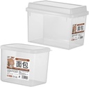 2pcs Box Toast Storage Box Bread Snack Organizer Food Display Food Containers with Lids Bakery Display Case Cookie Display Large Storage Containers Transparent Pp