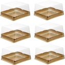 PRETYZOOM 50pcs Moon Cake Boxes -yolk Puff Containers Muffin Box Trays Wedding Cake Trays Plastic