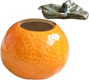 Amosfun 1Pc Decorative Orange Ceramic Storage Jar Realistic Fruit Canister with Airtight Seal for Home Decor Unique for Kitchen Countertop Nordic Style Adornment