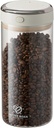 Coffee Bean Storage Container with One-way Valve Airtight Lid Date Tracker for Coffee and More Food Fresh and Storage, Clear Borosilicate Glass Coffee Canister(1.8 Qt - 21 OZ)