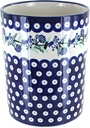 Blue Rose Polish Pottery - Blue Sweet Annie Utensil Jar - 7" Tall - Perfect Countertop Storage for Spoons, Spatulas & Everyday Cooking Tools