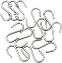 DGOL 80 pcs 304 Stainless Steel Mini Size 1-3/16 inch Long S Hooks Loading 40 lbs for Hanging or Craft Project