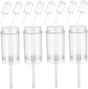 Alipis 30pcs Cake Push Pops Container Round Clear Cake Holder with Leakproof Lid PP Material for DIY Baking Parties Birthdays and Food Displays