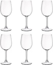 KX-WARE Classic Acrylic All-Purpose Wine Glasses, 19-ounce Plastic Stem Wine Glasses, set of 6 Clear