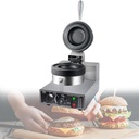 1200W Commercial Electric Burger Waffle Make, Panini Hamburger Press Baking Machine, Nonstick Burger Waffle Maker