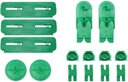 MICROJIG MatchFit CNC Clamping Kit, Workholding Hold Down Clamps for Woodworking, CN-P1234K11, 11 Piece Set, Green