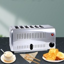 Commercial Toaster Toaster 6 Pieces,Extra Wide Slot Bread Baking Machine W/Timer Suitable for Bagel,Bread,Brushed Stainless Steel 1680W