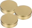 Alipis 3Pcs Round Cookie Tin with Lid Tinplate Storage Box for Holiday Treats for Cookies Candies and Snacks Portable and Fresh-keeping Box for Festivals