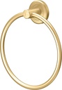 Gatco 4232 Latitude II, Towel Ring, Brushed Brass/Wall Mounted 6.50" Towel Ring for Bathroom/Hand Towel Holder