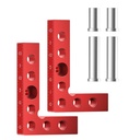 2Pack Mini Small Square Center Finder - 90 Degree Precision Machinist Tool for Woodworking - Edge Marking Center Line Gauge