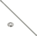 Westbrass A3636A-26 1/2" IPS x 36" Round Ceiling Mount Shower Arm with Flange, Polished Chrome