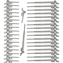 Cable Railing Hardware,Steel Cable Railing Kit,for 1/8 Cable Railing System,32 Pairs, Adjustable Angle,T316 Marine Grade Thick Plate