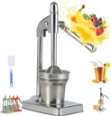 Cast Iron Juicer Hand Press, Cast Iron Juicer,Effective Stainless Steel Manual Juice, Heavy Duty Hand Press Juice Extractor For Fresh Lemonade Orange,Easy to Use,Home&Kitchen Essentials (Sliver)