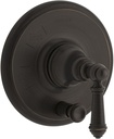 KOHLER K-T72768-4-2BZ Artifacts Rite-Temp Pressure-Balancing Valve Trim with Push-Button Diverter and Lever Handle, Oil-Rubbed Bronze