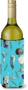 Caroline's Treasures BB5203LITERK Drinks and Cocktails Blue Wine Bottle Hugger Bottle Cooler Sleeve Hugger Machine Washable Collapsible Insulator Beverage Insulated Holder
