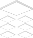 DELIPOP 6 Pack Flush Mount Ceiling Light, 12 Inch 24W Ultra Thin Square LED Ceiling Light, 6500K Cool White Low Profile Light Fixture for Living Room Bedroom Bathroom Kitchen Dining Room Corridor
