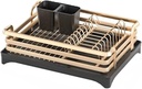 Space Saving Dish Rack 1/2 Tier Dish Drying Rack Kitchen Organizer Drainer Plate Holder Cutlery Storage Shelf Sink Accessories Drain Dish Drying Rack (Size : 1 Tier)