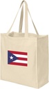 Reusable Puerto Rico Flag Grocery Bags Puerto Rico Shopping Bags NATURAL COTTON Shopper