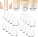 Aneaseit Silicone Chair Leg Floor Protectors, Felt Furniture Pads for Hardwood Floors, Rubber Chair Leg Protectors, Covers for Wooden Floors or Tile (16pcs, Clear)
