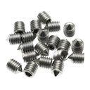 Maxmoral 20pcs 1/4" 304 Stainless Steel Allen Head Hex Socket Cone Point Set Screws for Door Handle, Bathroom