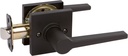 Delaney Hardware D24229S Black Tulina Passage Lever Square