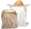 Cozy Bread® Reusable Bread Bag Set for Home Bakers | USA Brand | Charming Designs (Bread)