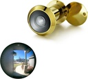 TOGU TG3016YG-RG UL Listed Solid Brass HD Glass Lens 220-degree Door Viewer Peephole with Heavy Duty Privacy Cover for 1-3/8" to 2-1/6" Doors, PVD Gold Finish