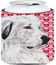 Caroline's Treasures SC9714TBC Great Pyrenees Hearts and Love Tall Boy Hugger Can Cooler Sleeve Hugger Machine Washable Drink Sleeve Hugger Collapsible Insulator Beverage Insulated Holder