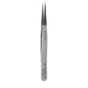 Excelta 3C-SA-DC Precision Tweezers, Straight Very Fine Point, Diamond Coated Tips, Anti-Magnetic Neverust Stainless Steel, 4.375" Long, Made in Switzerland, Superior