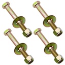 5/8" x 4-1/2" Hex Head Bolt by Color Galvanization with Nylon Lock nut and Large Size Washer Assortment Kit,Alloy Steel,Grade 5.(4pcs Pack). by Metalsuberg