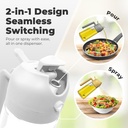 Generic OIL DISPENSER AND SPRAY BOTTLE FOR KITCHEN 2 IN 1 OIL DISPENSER AND SPRAY BOTTLE (OFF WHITE)
