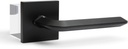 Crosby Interior Door Lever, Heavy Duty Door Handle with 28 Degree Latch, Modern Locks, Ideal Handle for Bedroom/Bathroom & Hall/Closet, Matte Black (Privacy - Right Hand)