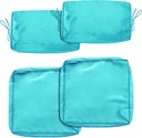 14Pcs Patio Cushion Covers Replacement Splashproof UV-Resistant Inelastic Covers with Zippers,25.6x25.6x4inch Patio Cushion, for 7 Pcs Outdoor Patio Furniture Sets (4PCS Lake Blue, 25.6”x 25.6”x 4”)