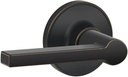 J Series Solstice Passage Door Lever Finish: Aged Bronze