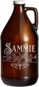 Personalized Etched Beer Growler - Aged to Perfection- 64oz Amber Glass - Customized Engraved