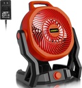 Battery Operated Fan for Milwaukee 18V Max Battery, Cordless Camping Fan, Highest 650 CFM with AC Adapter, Variable Speed Battery Powered Fan, Household Ventilation Fans (RED)