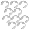 MroMax 10Pcs External Circlips, M15 External Retaining Rings, 304 Stainless Steel E-Clip Retaining Shaft Snap Rings for Automobiles, Valves, Electrical and Bearings