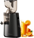 Nebula Grande Cold Press Slow Juicer | Machines for Whole Fruits & Vegetables | Wide Mouth Feeding Chute, BPA Free, 45RPM, Commercial Motor, Easy Clean | Black
