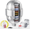 High Output Shower Filter For Hard Water 25 Stage Filter to Remove Chlorine and Harmful Substance Including chlorine reagents for water quality testing Improve Skin and Hair -Chrome (RSF201)
