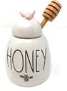 Rae Dunn Ceramic HONEY Pot - BEE - Ceramic with Wood Dipper