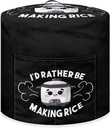 I'd Rather Be Making Rice Pressure Cooker Cover Round Dust Cover Black Funny Designs Air Fryer Cover Kitchen Appliance