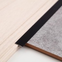 Gaahing Aluminum T Molding Floor Transition Strip, T Moulding for Laminate Flooring Planks, Vinyl Floor Transition, Rubber Transition (3Pcs x 2.9ft x 0.8in, Matte Black)