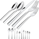 45-Piece Flatware Sets, Silverware Set for 8, Durable Stainless Steel Tableware in Ergonomic Design Size and Weight, Kitchen Utensils Set with Steak Knives, Rust-proof, Dishwasher Safe