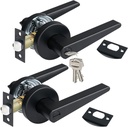 1pc Keyed Entry Door Lever & 1pc Privacy Door Lever