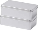 Garneck Diy Cake Boxes Nougat Molds Stainless Steel Boxes Baking Bread Pans Cake Mold Lids
