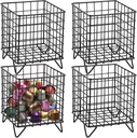 4 Pack K Cup Storage Organizers, Heavy Duty Metal Wire Coffee Pod Holders for Office, Cafe, Kitchen, and Coffee Bar, Large Capacity Design