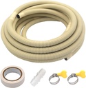 HANSUM Mini Split Drain Hose Air Conditioner Parts & Accessories Pipe Water Tube Pump Universal Line Set Cover for AC Drainage Hvac Extender Outside (25FT)