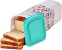 Yienning Bread Boxes with Airtight Lid | Bread Container | Plastic Bread Storage Container | Sandwich Bread Keeper | Bread Holder | Bread Loaf Storage Dispenser | Bread Saver Kitchen Counter (Green)