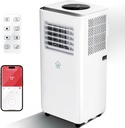 8000BTU Portable Air Conditioners Smart AC Unit with App & Remote Control 3-in-1 Cooling, Dehumidifier, Fan for Rooms up to 350 sq.ft, 24H Timer, White