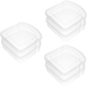 3sets Sandwich Containers for Adults Reusable Sandwich Storage Boxes Lids Airtight Bread Box for Outdoor Camping Party Picnic 2pcs*3